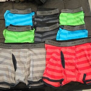 Fruit of the Loom Boxer Briefs - Blue, Green, Gray, Red Large